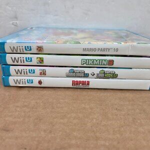 Assortment of WII games  Super Mario Bro Pikmin 3 Mario Party 10 Rapala Pro Bass